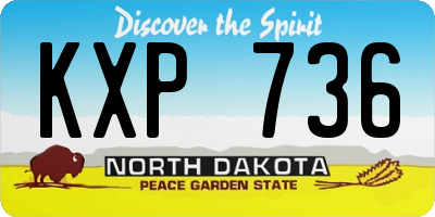 ND license plate KXP736