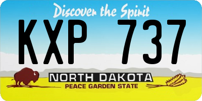 ND license plate KXP737