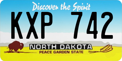 ND license plate KXP742