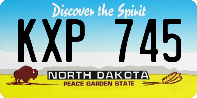 ND license plate KXP745