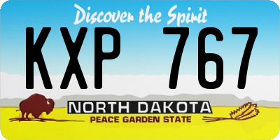 ND license plate KXP767