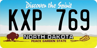 ND license plate KXP769