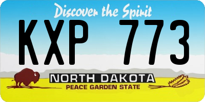 ND license plate KXP773