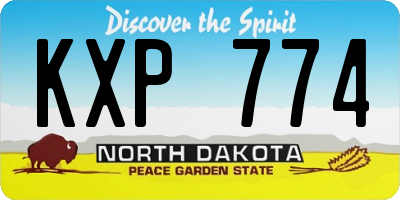 ND license plate KXP774