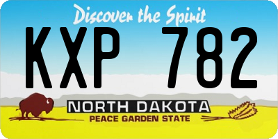 ND license plate KXP782