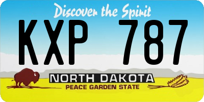 ND license plate KXP787