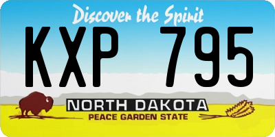 ND license plate KXP795