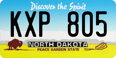 ND license plate KXP805