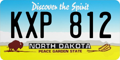 ND license plate KXP812