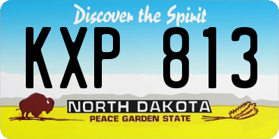 ND license plate KXP813