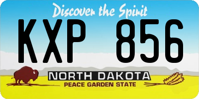 ND license plate KXP856