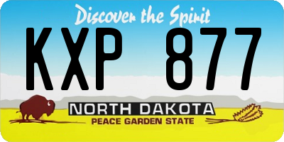 ND license plate KXP877
