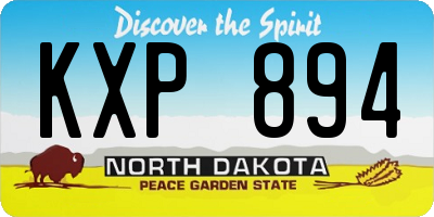 ND license plate KXP894