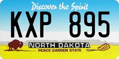 ND license plate KXP895