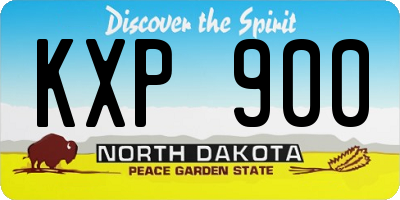ND license plate KXP900