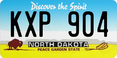 ND license plate KXP904