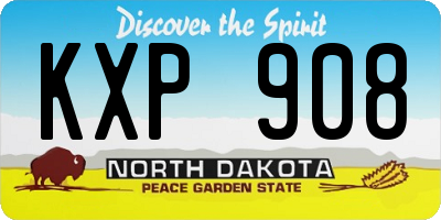 ND license plate KXP908