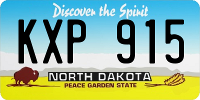 ND license plate KXP915