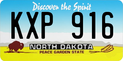 ND license plate KXP916