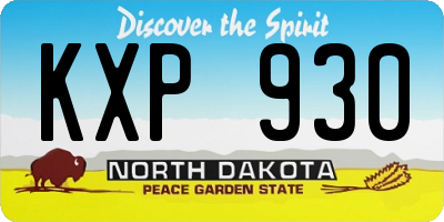 ND license plate KXP930