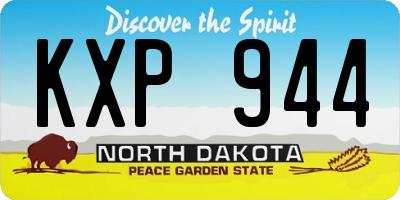 ND license plate KXP944