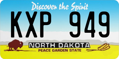 ND license plate KXP949