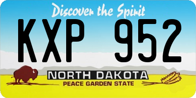 ND license plate KXP952