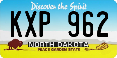 ND license plate KXP962