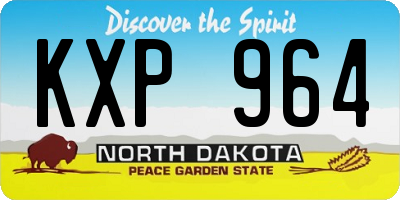 ND license plate KXP964