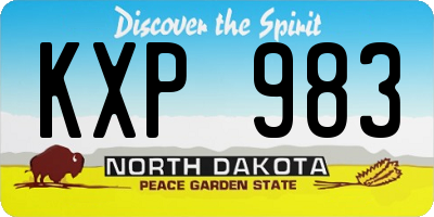 ND license plate KXP983