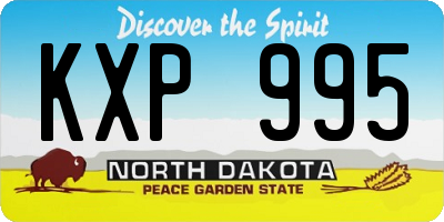 ND license plate KXP995