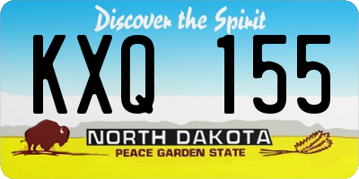 ND license plate KXQ155