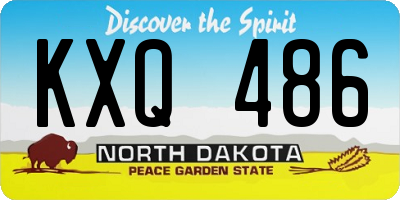 ND license plate KXQ486