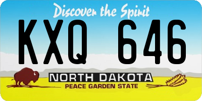 ND license plate KXQ646