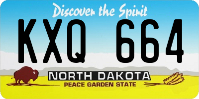ND license plate KXQ664