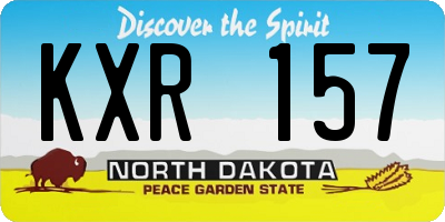 ND license plate KXR157