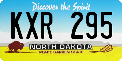 ND license plate KXR295