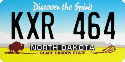 ND license plate KXR464