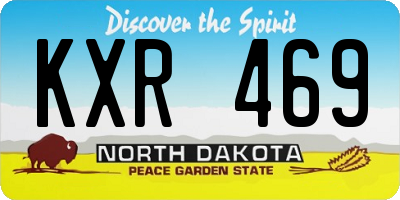 ND license plate KXR469