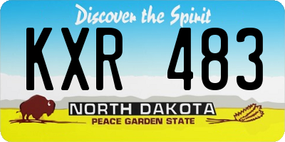 ND license plate KXR483