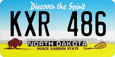 ND license plate KXR486