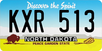 ND license plate KXR513