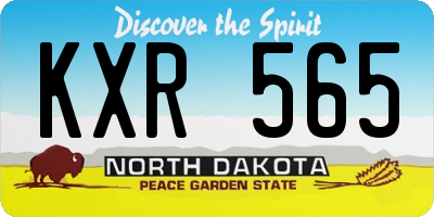 ND license plate KXR565