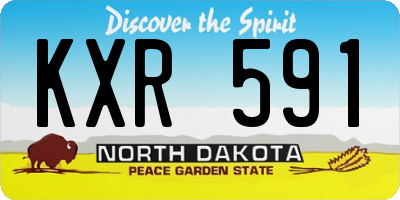 ND license plate KXR591