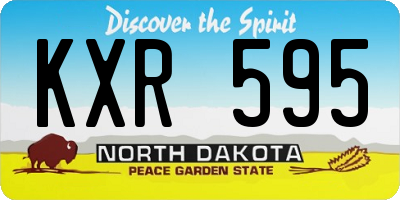 ND license plate KXR595
