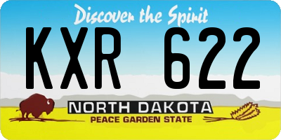 ND license plate KXR622