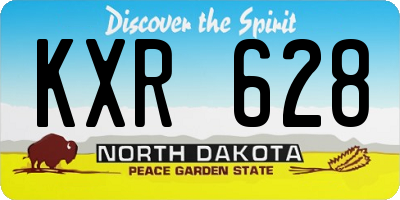 ND license plate KXR628