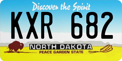 ND license plate KXR682