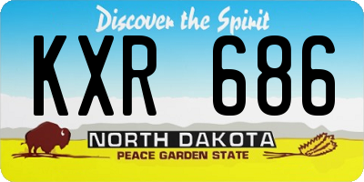 ND license plate KXR686