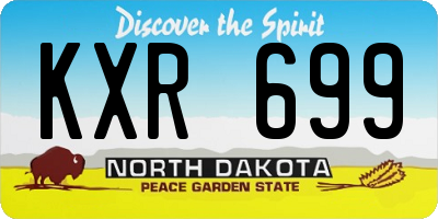 ND license plate KXR699